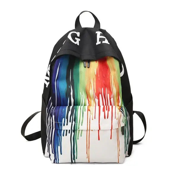 Mochila Escolar Artística Efeito Tinta