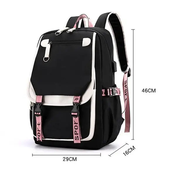 Mochila Sport Escolar com Porta USB